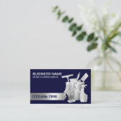 Schoonmaken van het professionele huis Navy Blue & Visitekaartje (Staand voorkant)