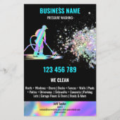 Schoonmaken van opritten met drukwasmachine flyer (Voorkant)