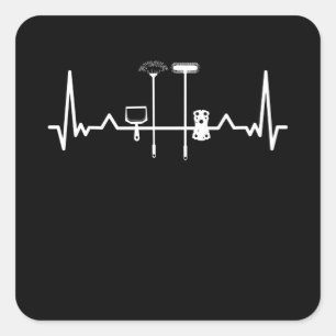 Schoonmaken van portier vierkante sticker