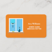 Schoonmaken van ramen visitekaartje (Voorkant)