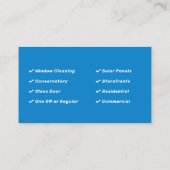 Schoonmaken van ramen visitekaartje (Achterkant)