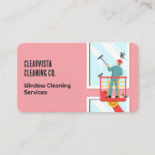 Schoonmaken van ramen visitekaartje (Voorkant)