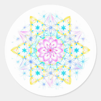 Schoonmaken van sterren ronde sticker