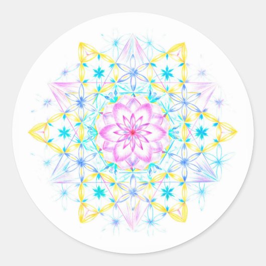 Schoonmaken van sterren ronde sticker (Voorkant)