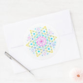 Schoonmaken van sterren ronde sticker (Envelop)