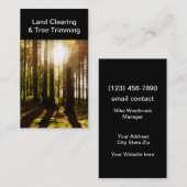 Schoonmaken van twee zijden en boomstammen visitekaartje (Voorkant / Achterkant)