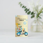Schoonmaken van Visitekaartje Scooter Girl Gold (Staand voorkant)
