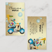 Schoonmaken van Visitekaartje Scooter Girl Gold (Voorkant / Achterkant)