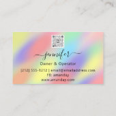 Schoonmaken van vuilnisophaalholograaf met QR-code Visitekaartje (Achterkant)