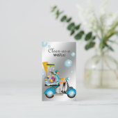 Schoonmaken Visitekaartje scooter Girl Silver (Staand voorkant)