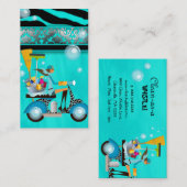 Schoonmaken Visitekaartje scooter Girl Silver Dama (Voorkant / Achterkant)