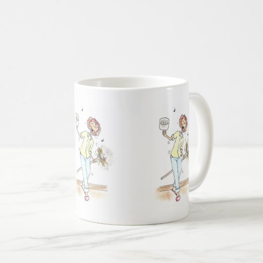 Schoonmakende Dame Mok (Voorkant rechts)