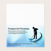 Schoonmaker aan het dweilen | Huis schoonmaken Visitekaartje (Buitenkant ongevouwen)