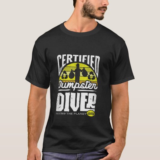 Schoonmaker Afval Inzamelen Grappig T-shirt (Voorkant)