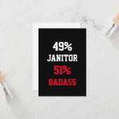 Schoonmaker Card voor de Badass Kaart (Voorkant / Achterkant in situ)