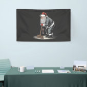 Schoonmaker Claus Kerstmis Huismeester Xmas Spandoek (Beurs)