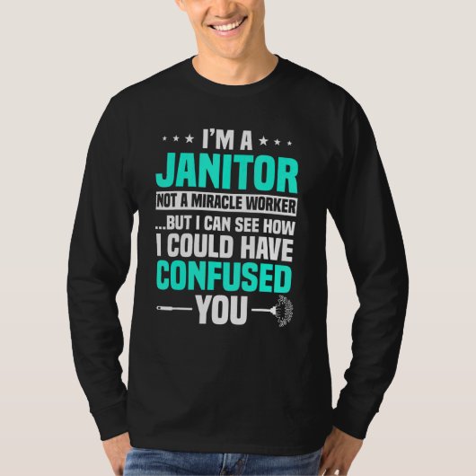 Schoonmaker Conciërge Huismeester Beheerder Huisho T-shirt (Voorkant)
