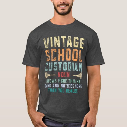 Schoonmaker Conciërge School Schoonmaakster Schoon T-shirt (Voorkant)