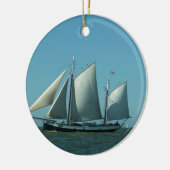 Schoonmaker in Zee Keramisch Ornament (Links)