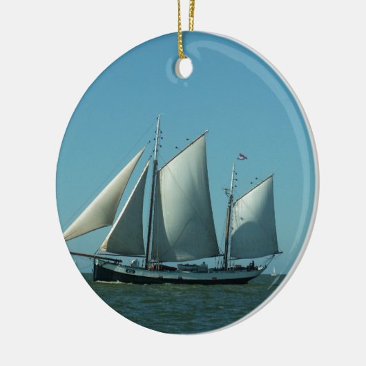 Schoonmaker in Zee Keramisch Ornament (Links)