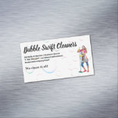 Schoonmaker met Beam Smiling | luchtbellen Magnetisch Visitekaartje (Voorbeeld)
