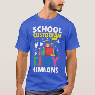Schoonmaker voor mensen voor een conciërge retro t-shirt