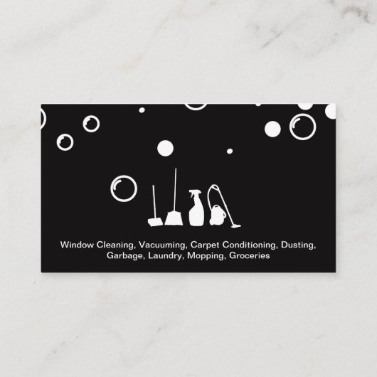Schoonmaker | Zeepbellen Visitekaartje (Achterkant)