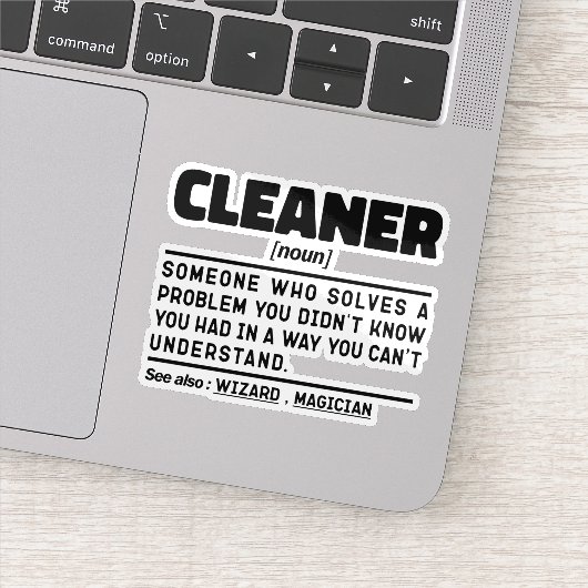 Schoonmaker Zelfstandig Naamwoord Verjaardag Sarca Sticker (Detail)