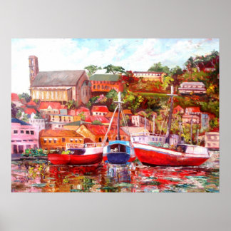 Schoonmakers in het Carenage Poster