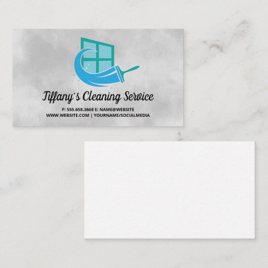 Schoonmakers | Ruitenwisser | Dienstmeid Visitekaartje (Voorkant / Achterkant)