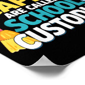 Schoonmakers superhelden zonder cape worden school poster (Hoek)