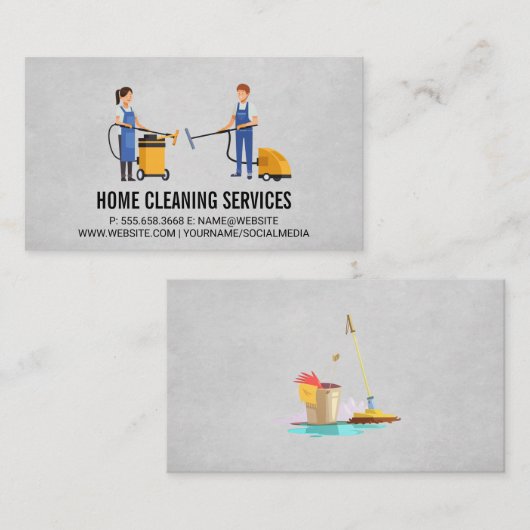 Schoonmakers Visitekaartje (Voorkant / Achterkant)