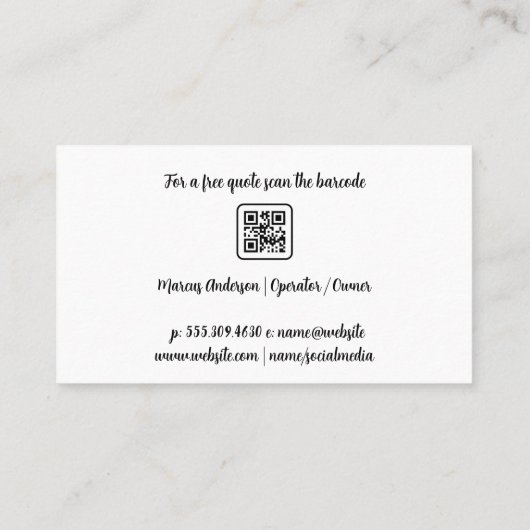 Schoonmakers Werk Huishoudelijke Klussen | Dienstm Visitekaartje (Achterkant)