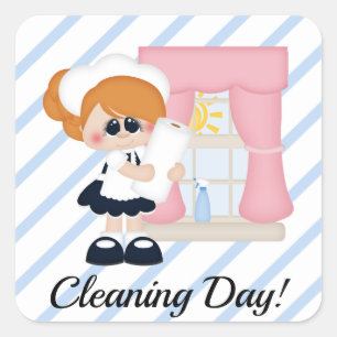 Schoonmakingsmachine voor Windows Papierhanddoeken Vierkante Sticker