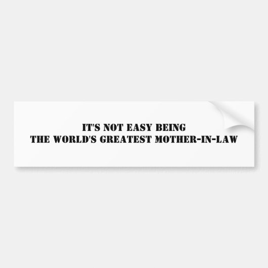 schoonmoeder bumpersticker (Voorkant)