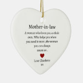 schoonmoeder cadeau | Gepersonaliseerde schoonmoed Keramisch Ornament (Rechts)