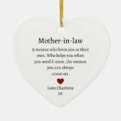 schoonmoeder cadeau | Gepersonaliseerde schoonmoed Keramisch Ornament (Voorkant)