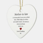 schoonmoeder cadeau | Gepersonaliseerde schoonmoed Keramisch Ornament (Links)