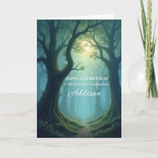 Schoonmoeder Enchanted 12e Verjaardag Kaart (Voorkant)