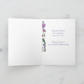 Schoonmoeder Gelukkig Pasen Kleurrijke Tuin Bloeme Feestdagen Kaart (Binnen)