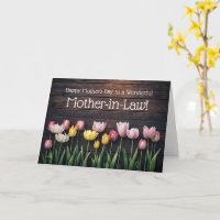 Schoonmoeder Gelukkige Moederdag Cute Tulpen