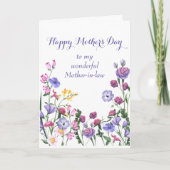 schoonmoeder Happy Moederdag Colorful Garden Feestdagen Kaart (Voorkant)