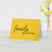 schoonmoeder-in-law polka-stip-verjaardag kaart (Gele Bloem)