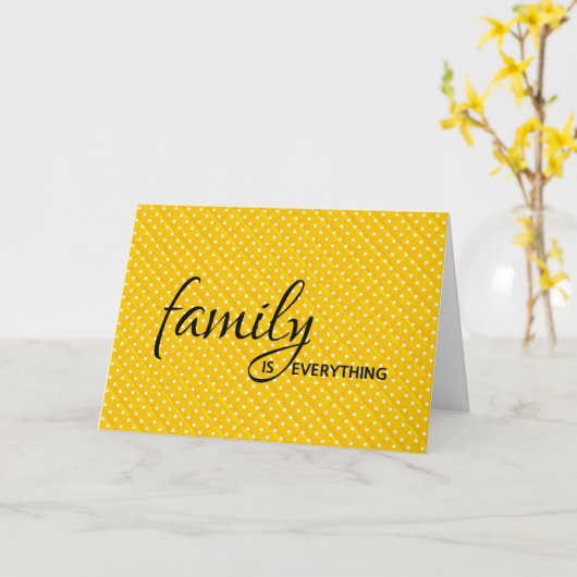 schoonmoeder-in-law polka-stip-verjaardag kaart (Gele Bloem)