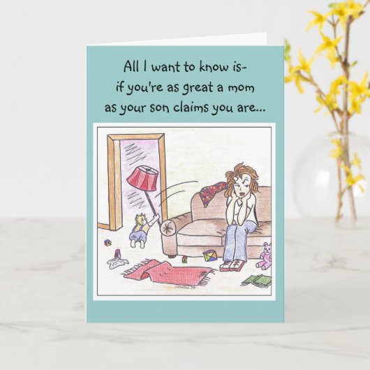 Schoonmoeder Kaart (Gele Bloem)