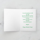 schoonmoeder met Roos Wenskaart Kaart (Binnen)