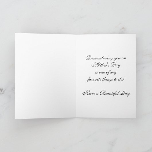 schoonmoeder Moederdag Kaart (Binnen)