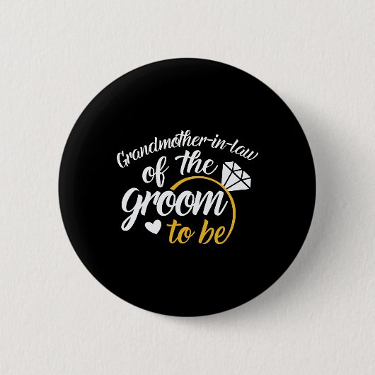 Schoonmoeder Van De Aankomende Bruidegom Grote Bru Ronde Button 5,7 Cm (Voorkant)
