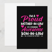 Schoonmoeder Van Geweldige Schoonzoon Kaart (Voorkant / Achterkant)