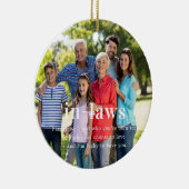 schoonouders | Sentimentele foto KeepSake Kerstmis Keramisch Ornament (Rechts)